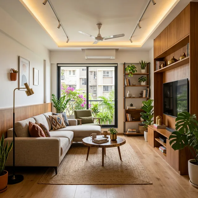 Complete home interior — living room