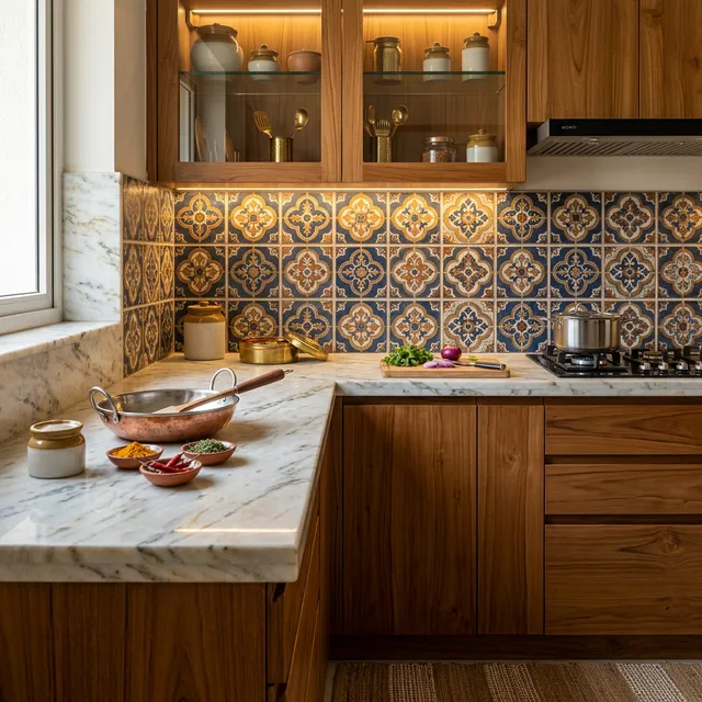 Kitchen countertop detail