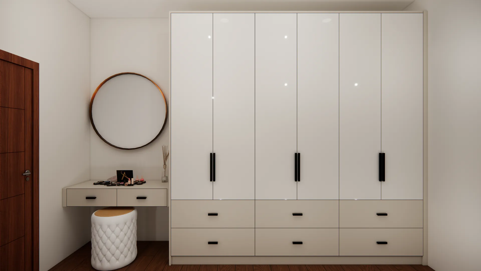 Luxury built-in wardrobe — full view
