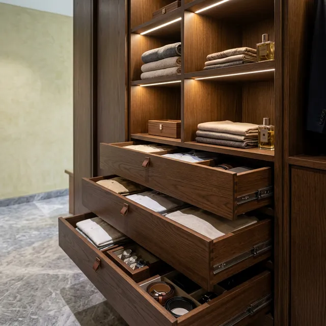 Wardrobe drawer detail